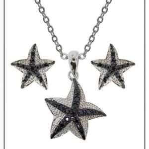 Beautiful Starfish Pendant and Earrings set